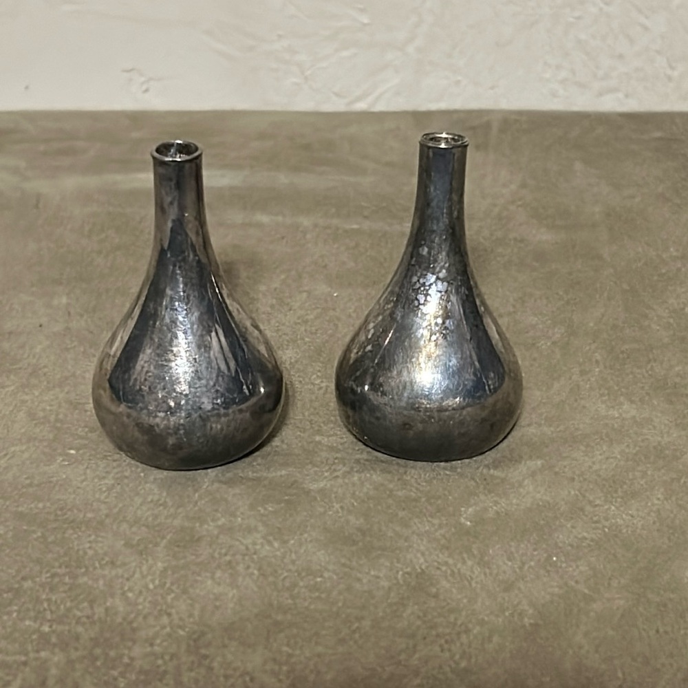 Vintage Dansk Design pair of onion candlestick holders.